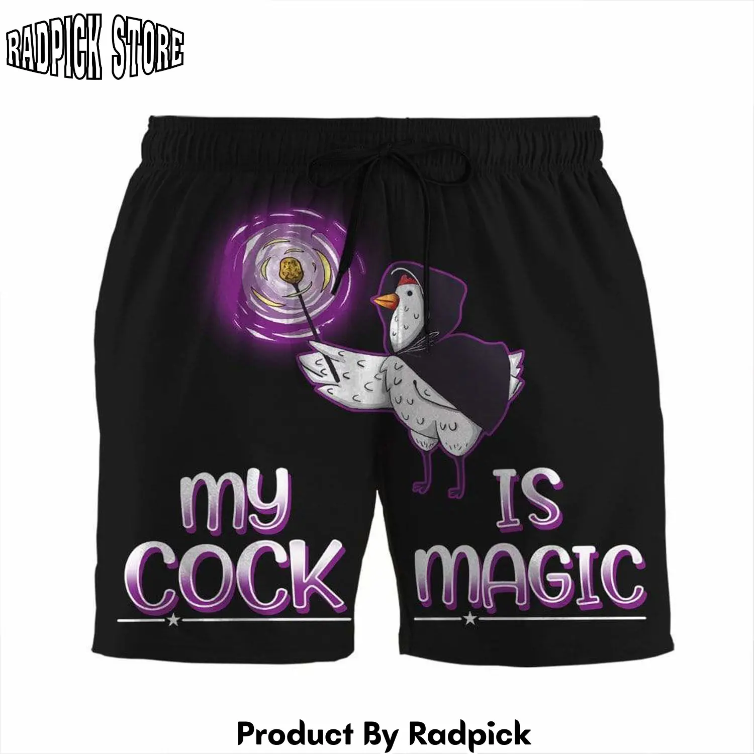 Radpick 3d my cock is magic custom beach shorts swim trunks rp631330